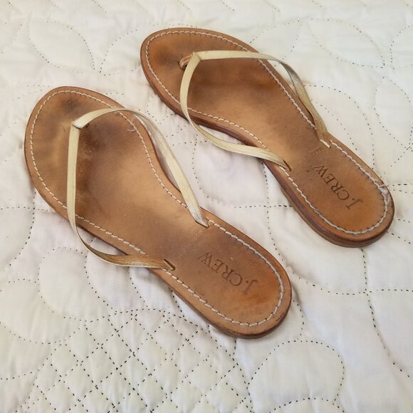 J. Crew Tan and Cream/gold Sandals - Picture 3 of 7